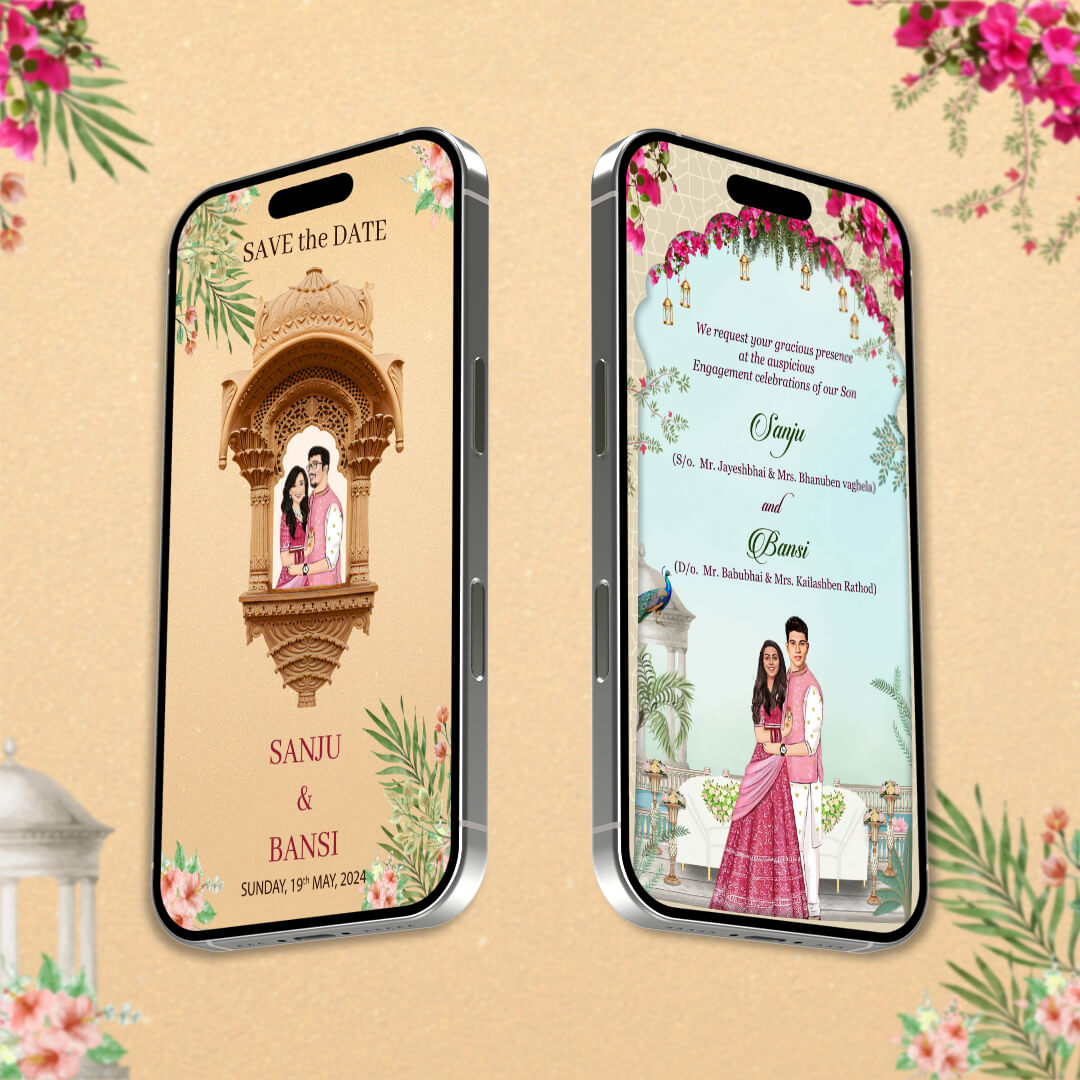 Engagement & Ring Ceremony Video Invitation | Modern Theme | AI-1448