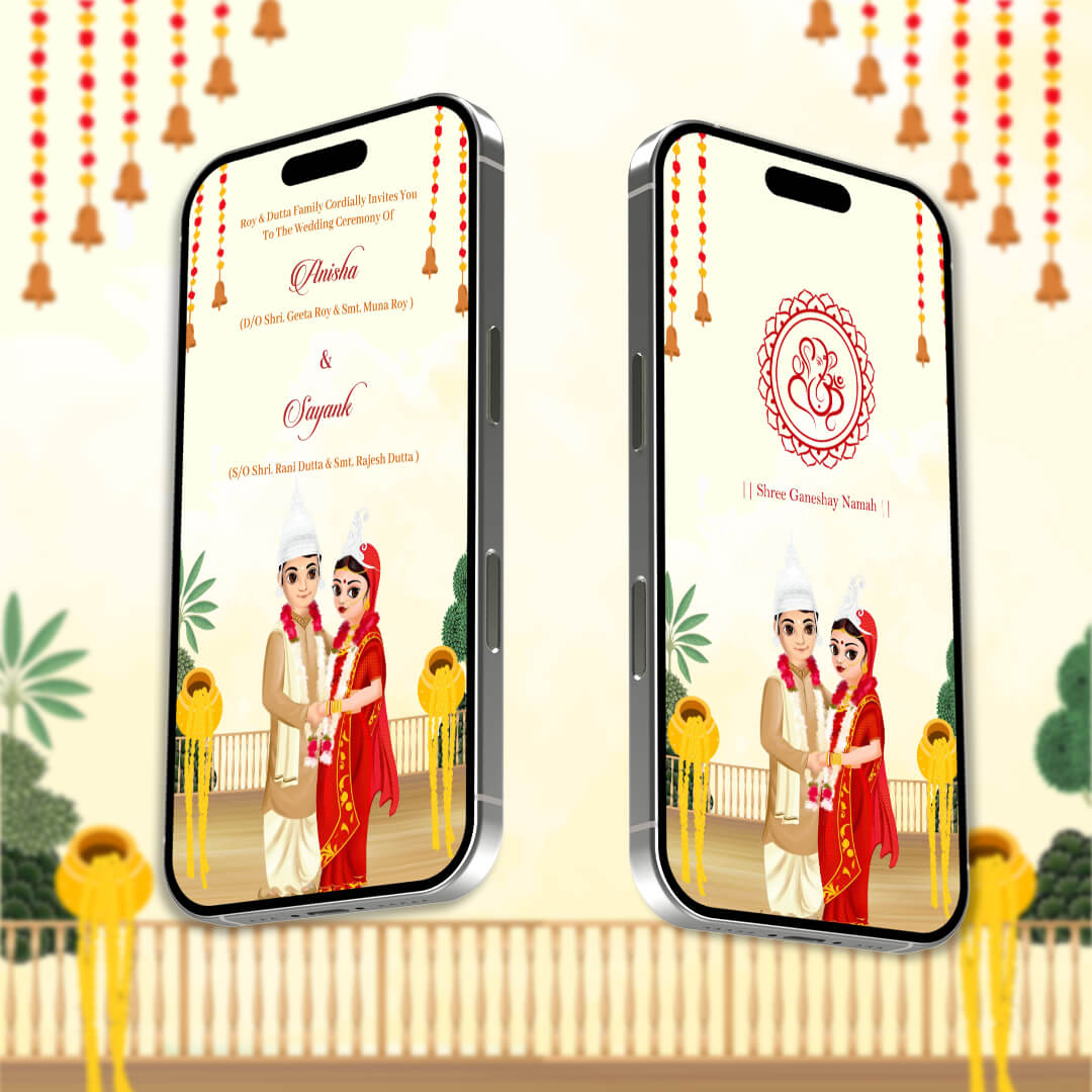 Bengali Wedding Invitation Video | Digital Wedding E-Card | AI-1230