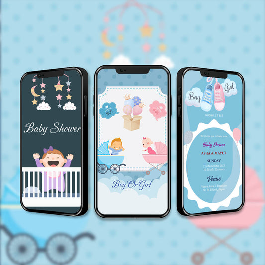 Baby Shower Invitation Video | Elegant Digital |  AI-1116