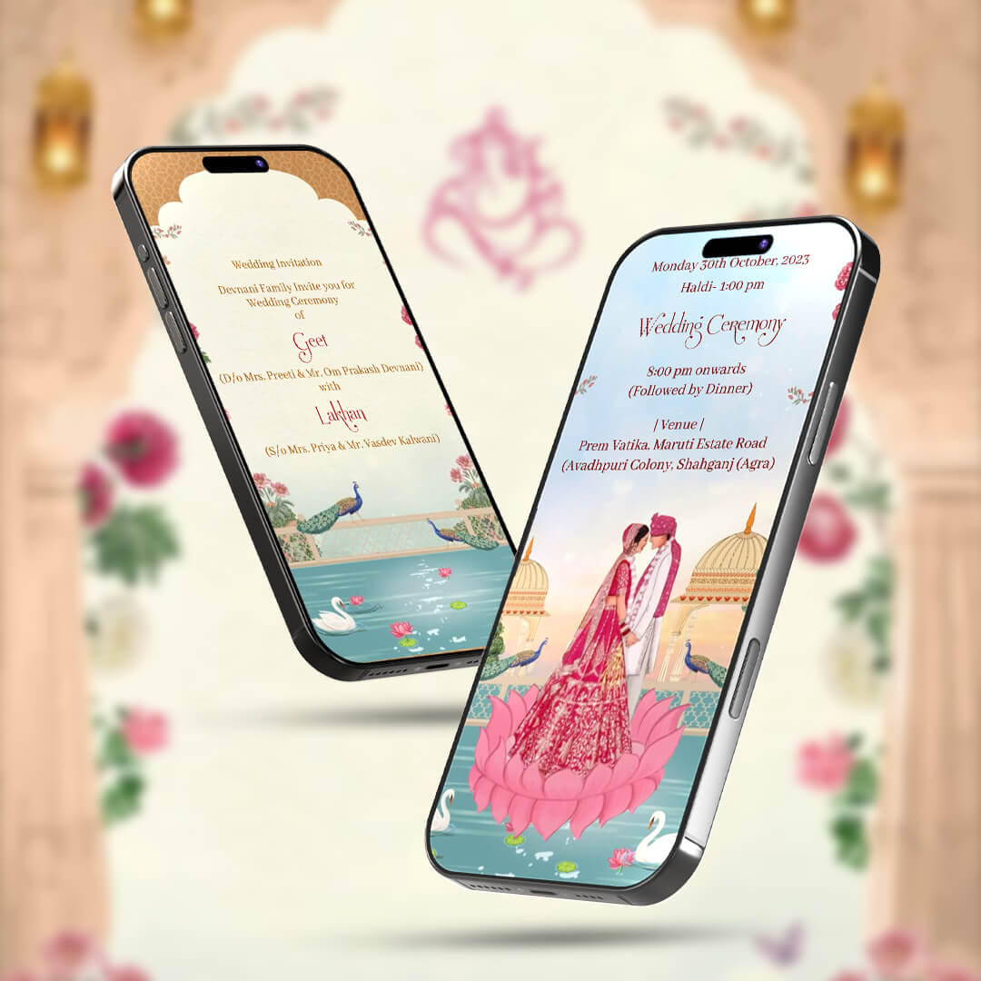 Digital Wedding Invitation Video | Scenic Charm | AI-1333