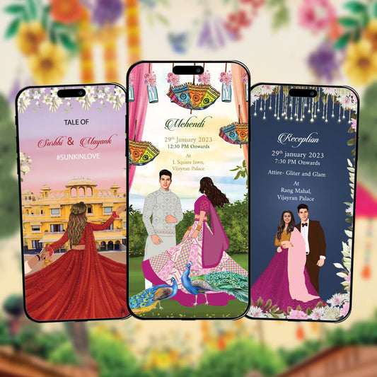 Digital Wedding Invitation Video | Traditional Touch | AI-1363