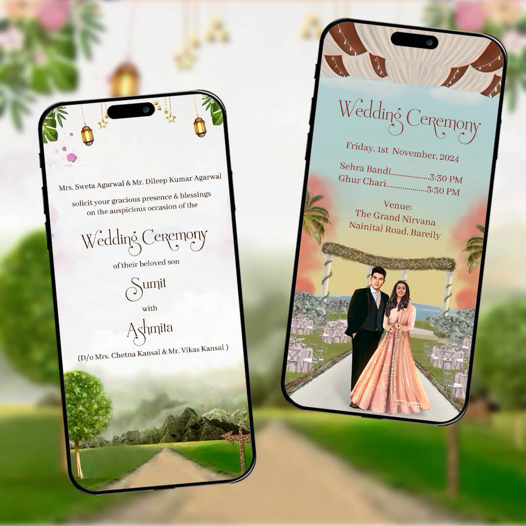 Digital Wedding Invitation Video | Garden Bliss| AI-1340