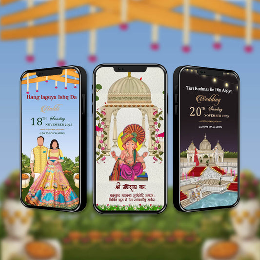 Digital Wedding Invitation Video | E-Card |  AI-1496