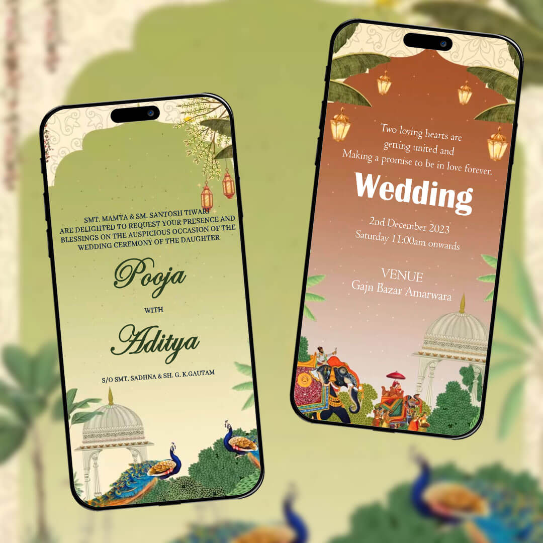Digital Wedding Invitation Video | Color palette | AI-1302