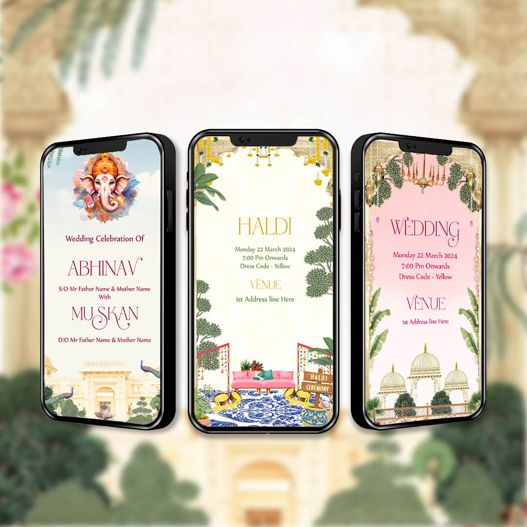 Digital Wedding Invitation Video | Custom Animation | AI-1309