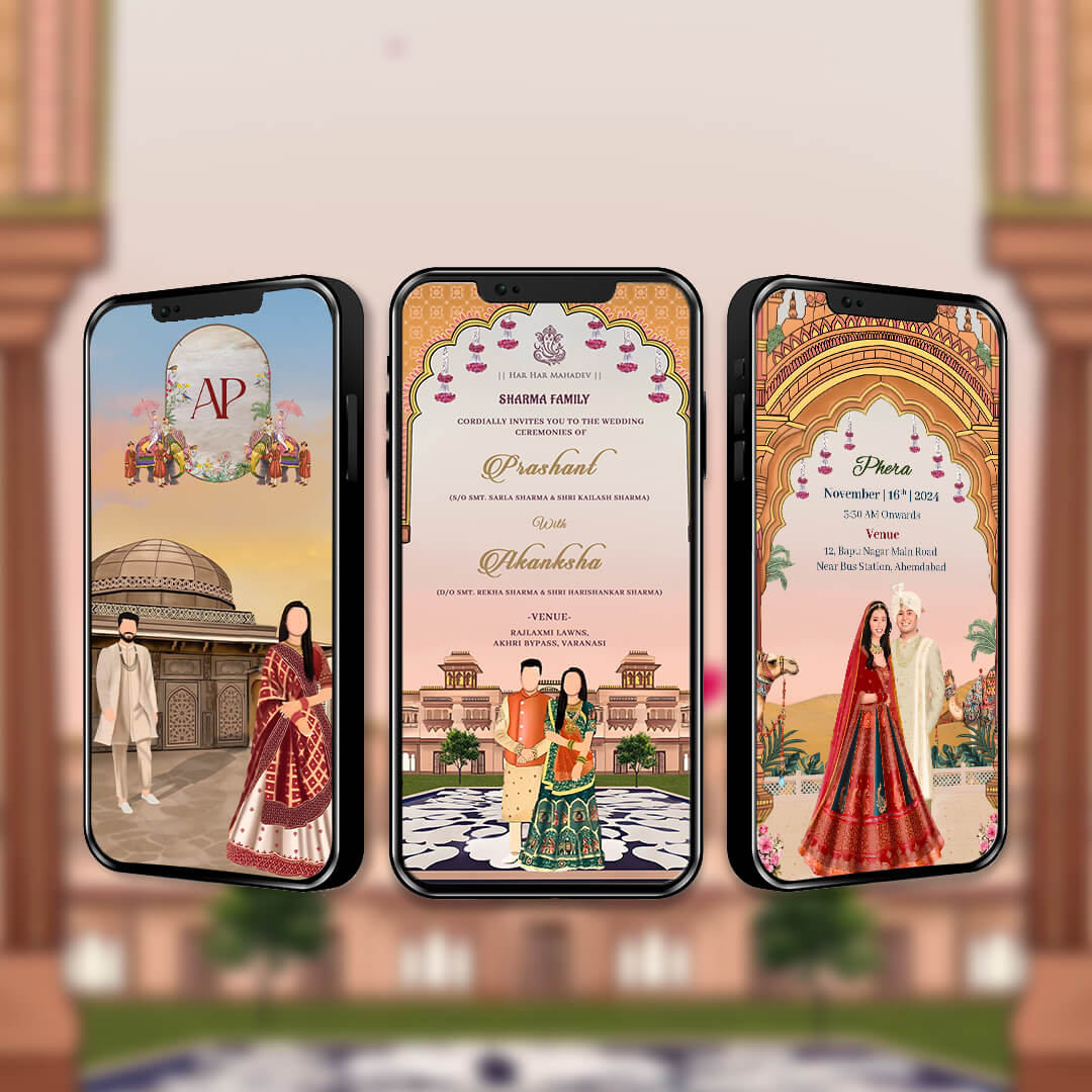 Rajasthani Wedding Invitation Video | Royal-Charm | AI-1500