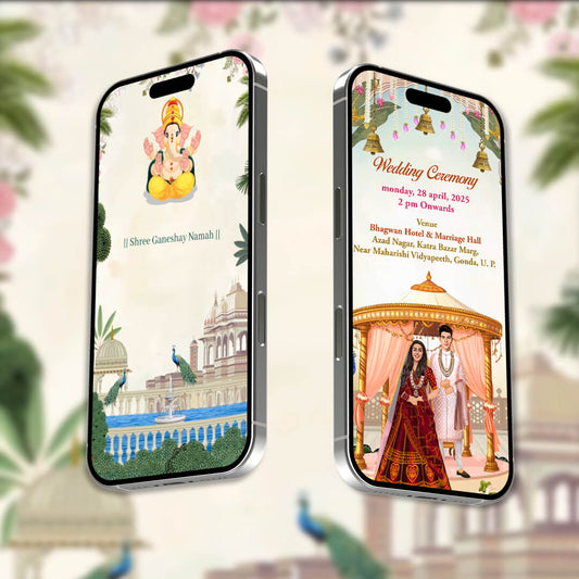 Digital Wedding Invitation Video | Vibrant Animated Invite| AI-1486