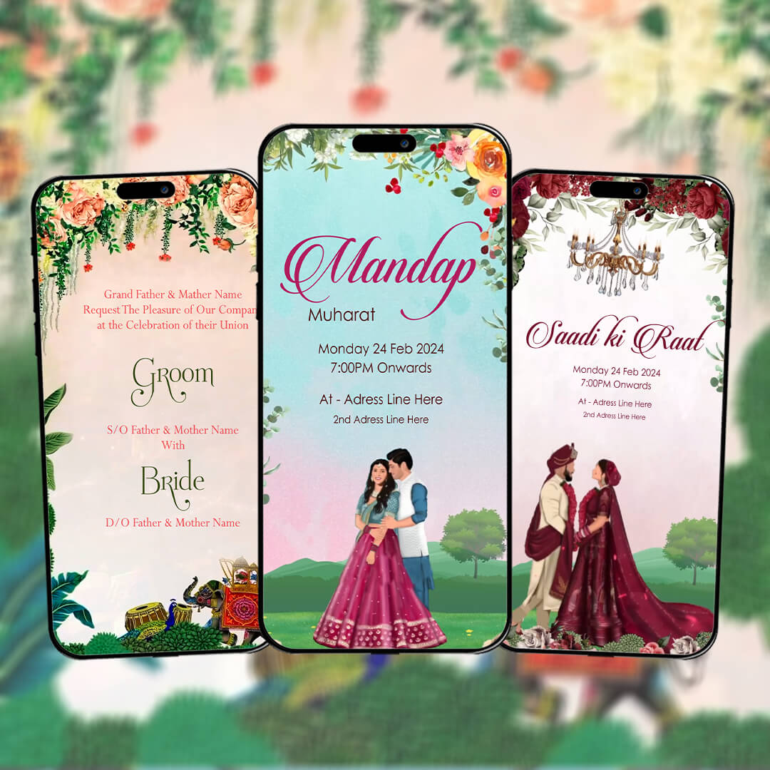 Digital Wedding Invitation Video | Elegance Theme | AI-1310