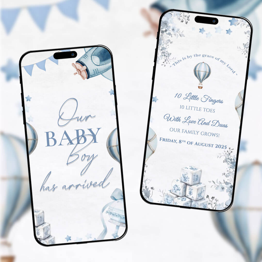 Baby Birth Announcement Invitation Video | Unique | AI-1502