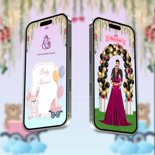 balloon baby shower video invitation