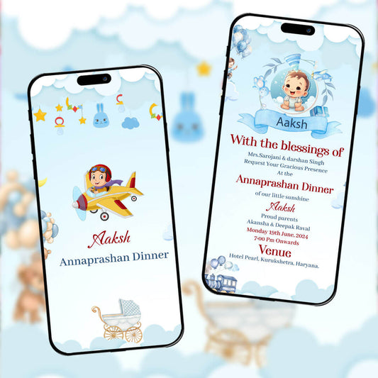 Annaprashan Invitation Video | Rice Ceremony Invitation | AI-1456