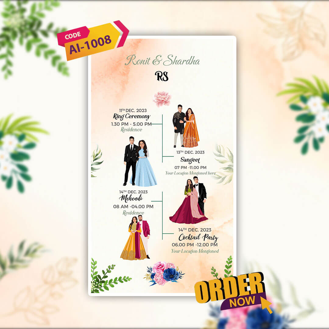 Wedding Video Invitation | Vivah Invitation | AI-1008