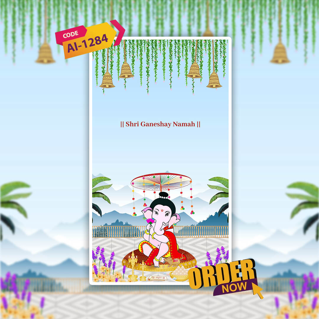 Ganesh Chaturthi Invitation Video | Ganpati invite | AI-1284