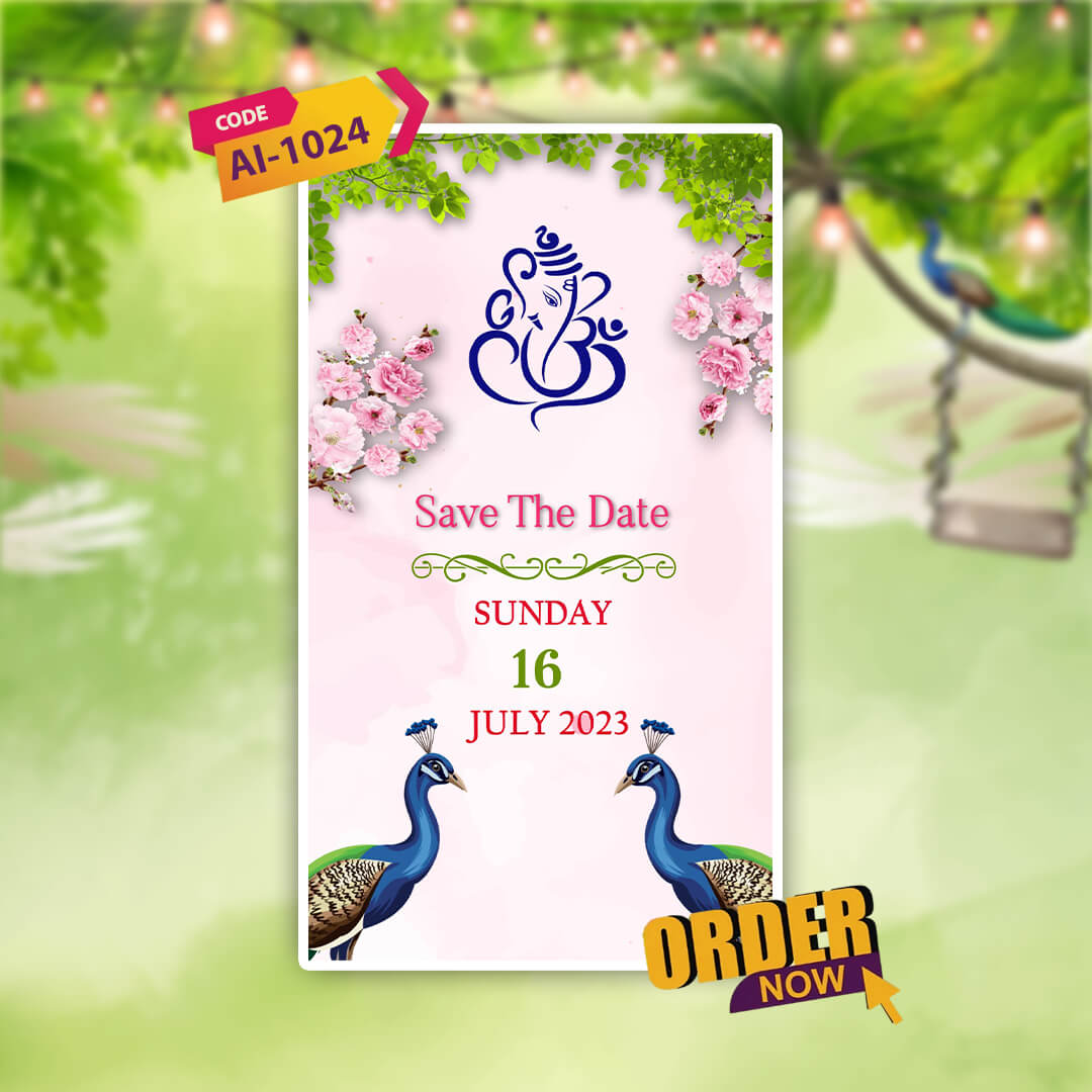 Wedding Video Invitation | Luxurious Theme | AI-1024