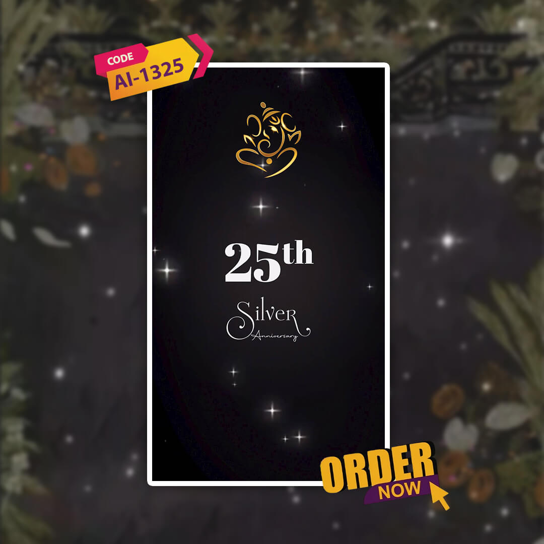 Anniversary Video Invitation | Elegant Visuals | AI-1325