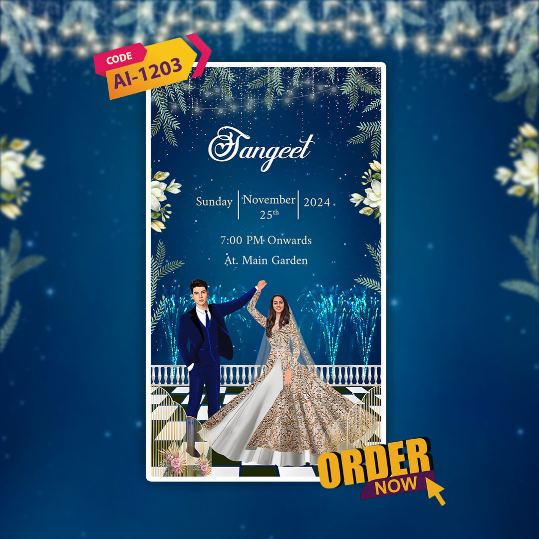 Sangeet Ceremony Invitation Video | Lovely Theme | AI-1203