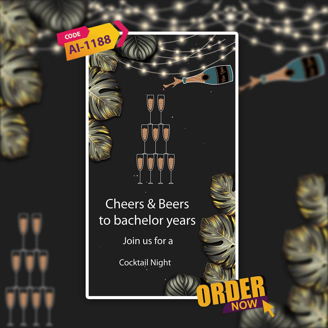 Bachelor Party Invitation Video | Party Theme | AI-1188