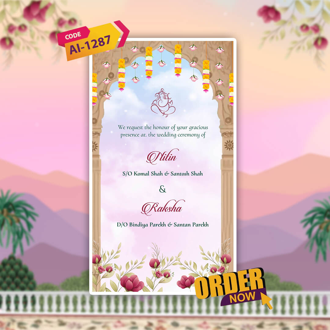 Uttarakhandi Wedding Invitation Video | Digital Invite | AI-1287