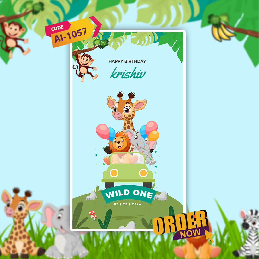 Birthday Invitation Video | Jungle-Themed | AI-1057