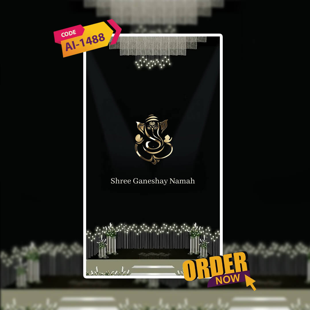 Engagement & Ring Ceremony Video Invitation | Black Theme | AI-1488