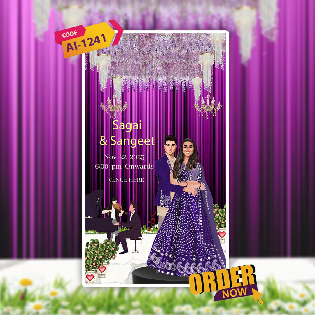 Sangeet Ceremony Invitation Video | Pre-Wedding Delight | AI-1241