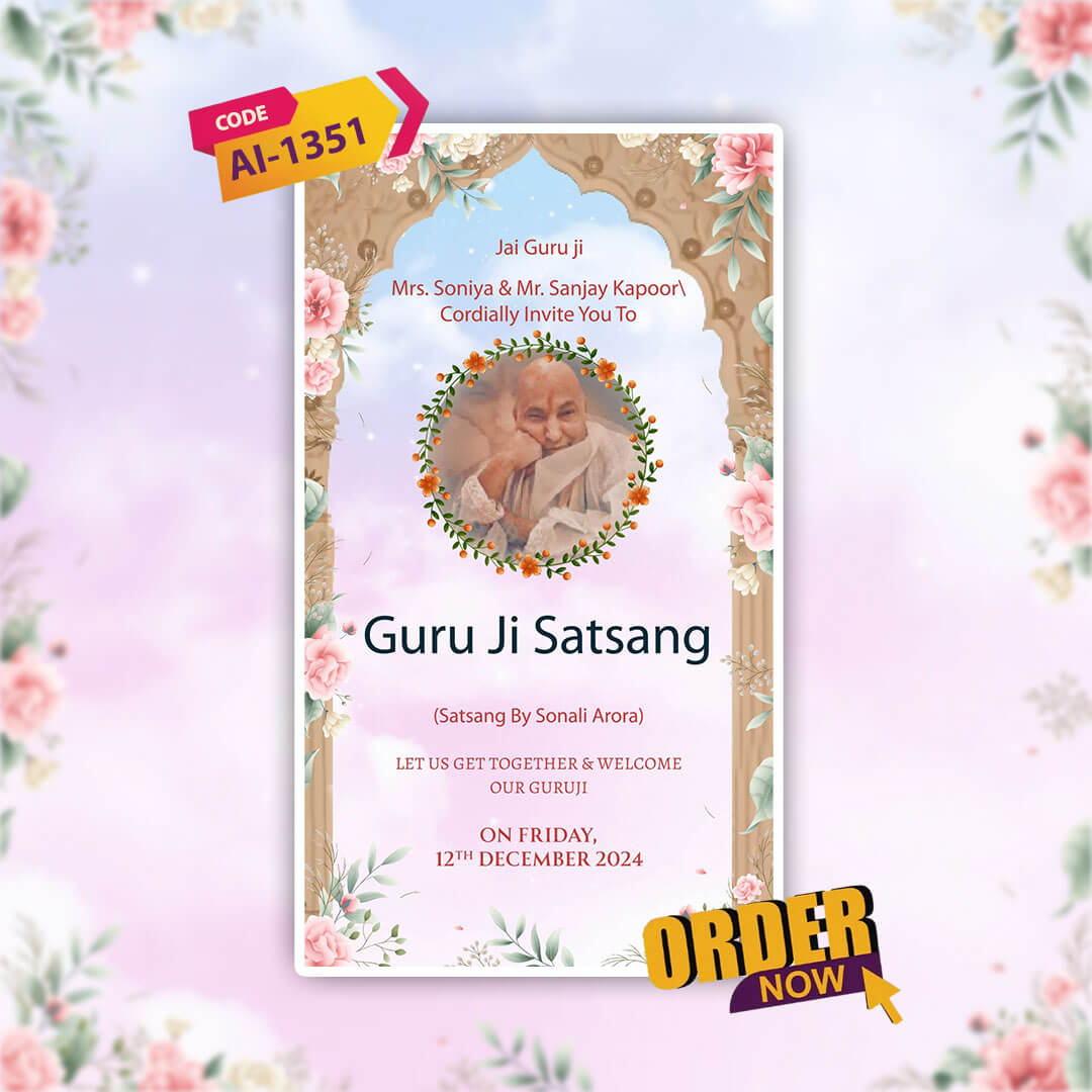 Guruji Satsang Invitation Video | Spiritual invitation |AI-1351