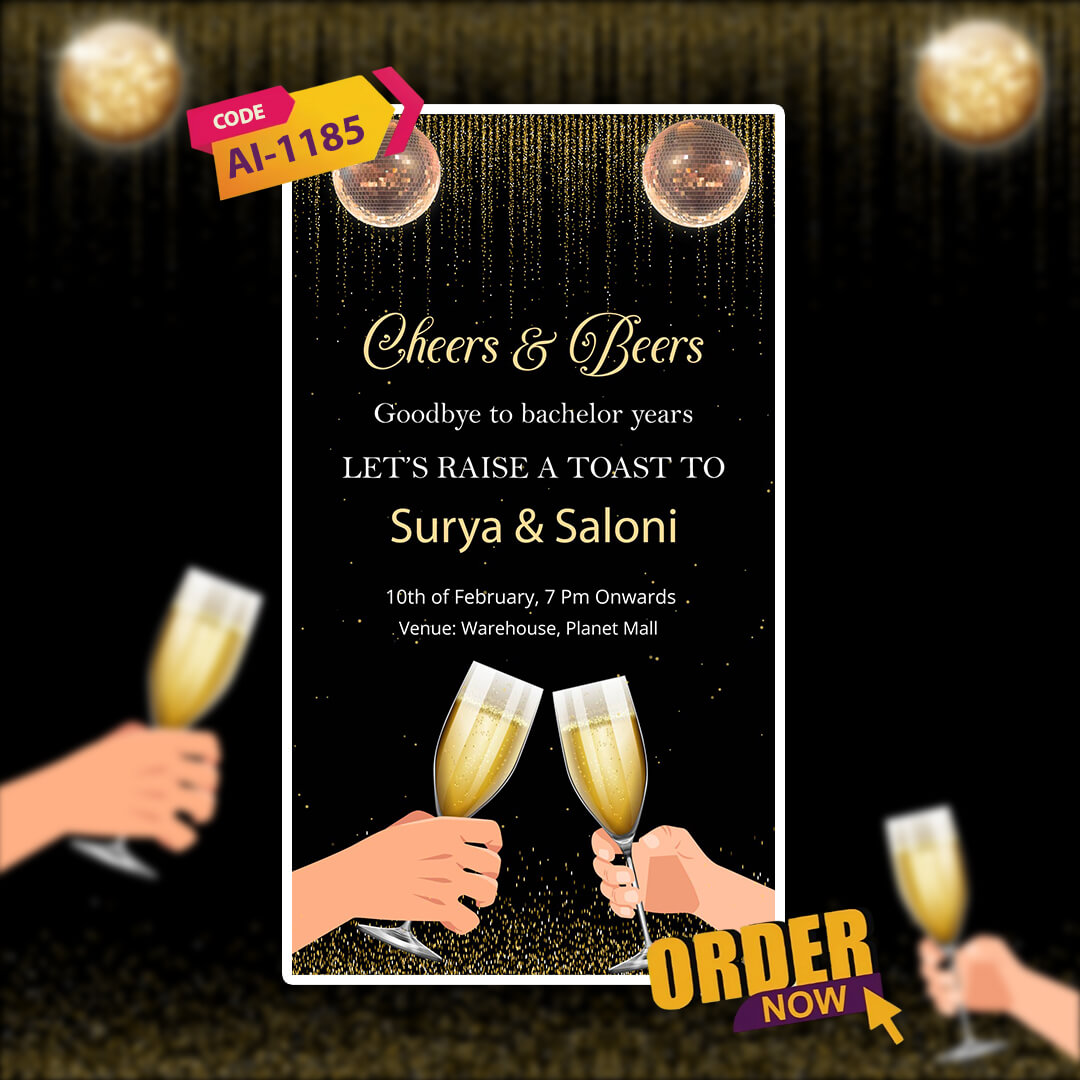 Bachelor Party Invitation Video | Celebration Theme | AI-1185