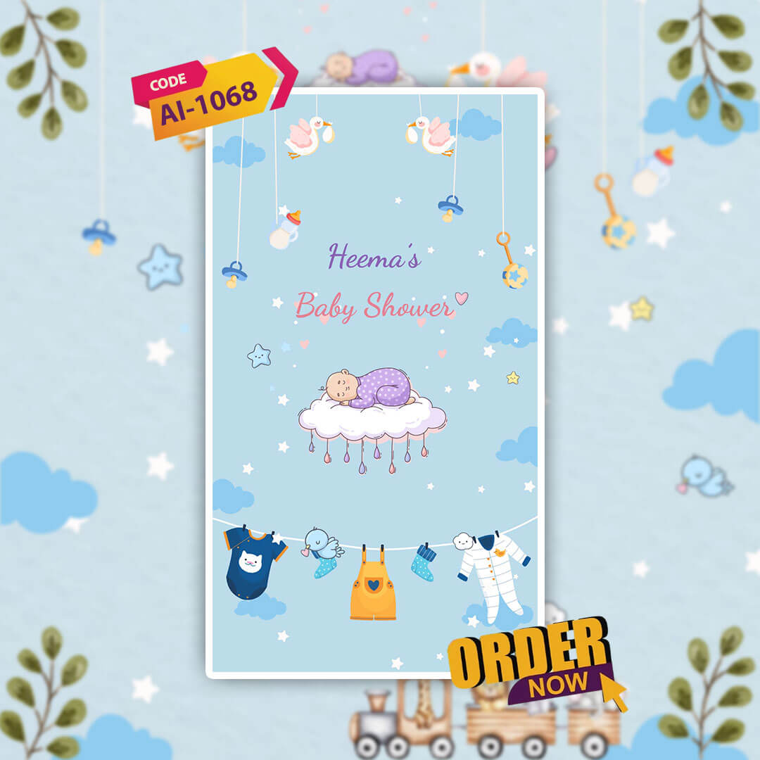 Baby Shower Invitation Video | Personalized | AI-1068