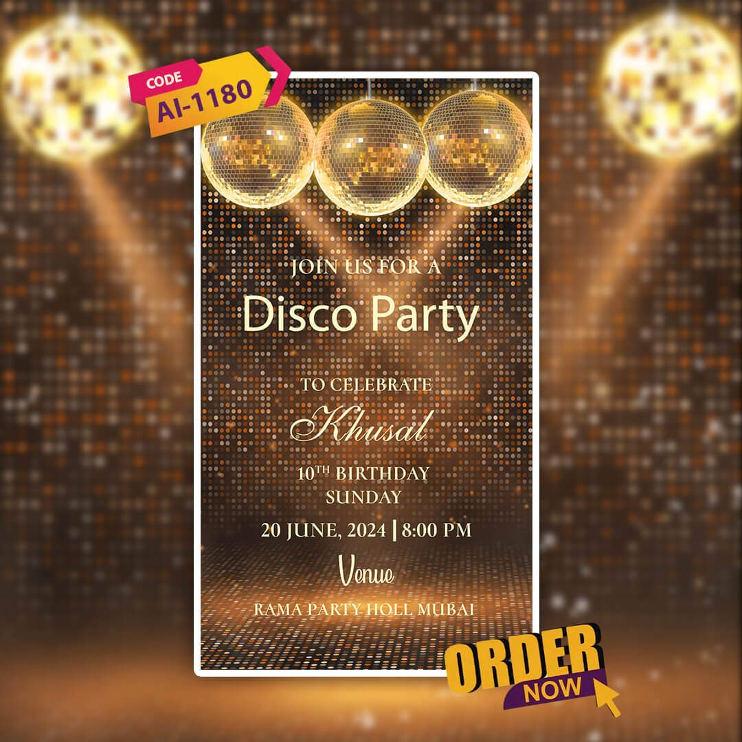 Dance Party Invitation Video | Vibrant Invite | AI-1180