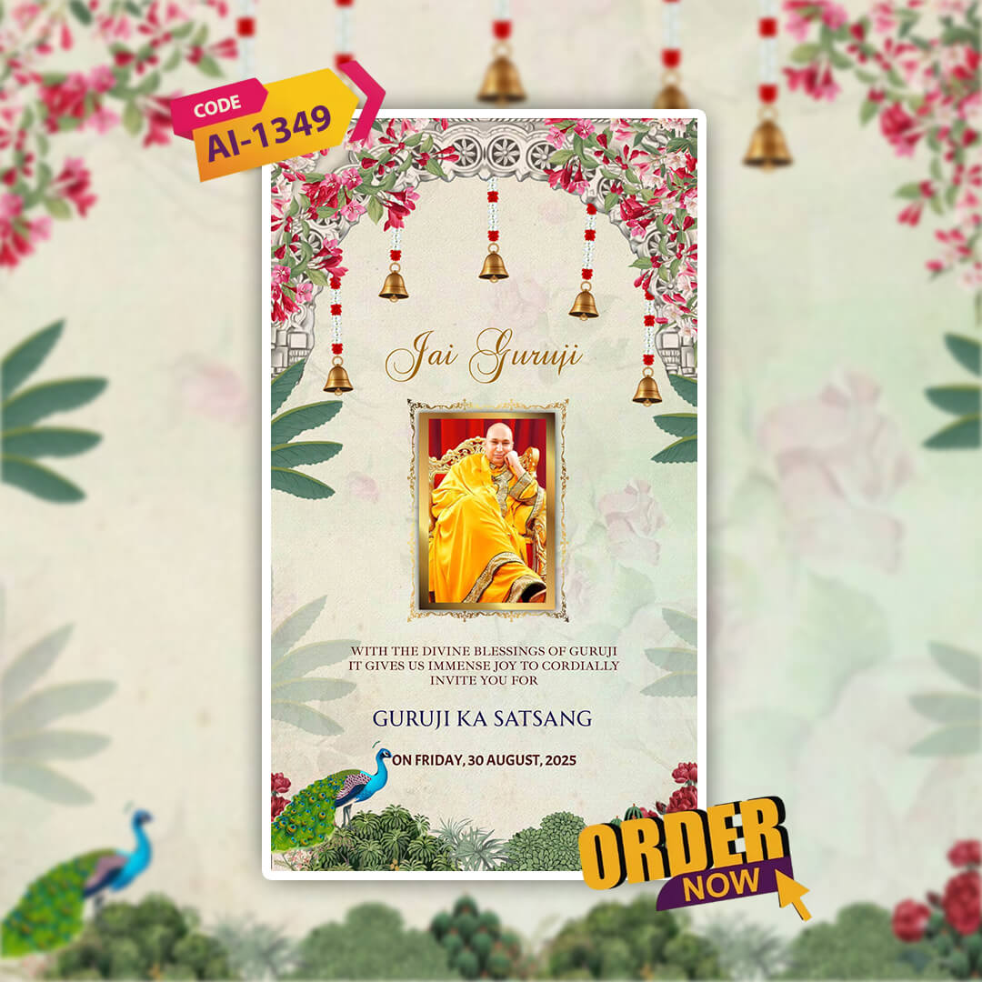 Guruji Satsang Invitation Video | Personalized| AI-1349