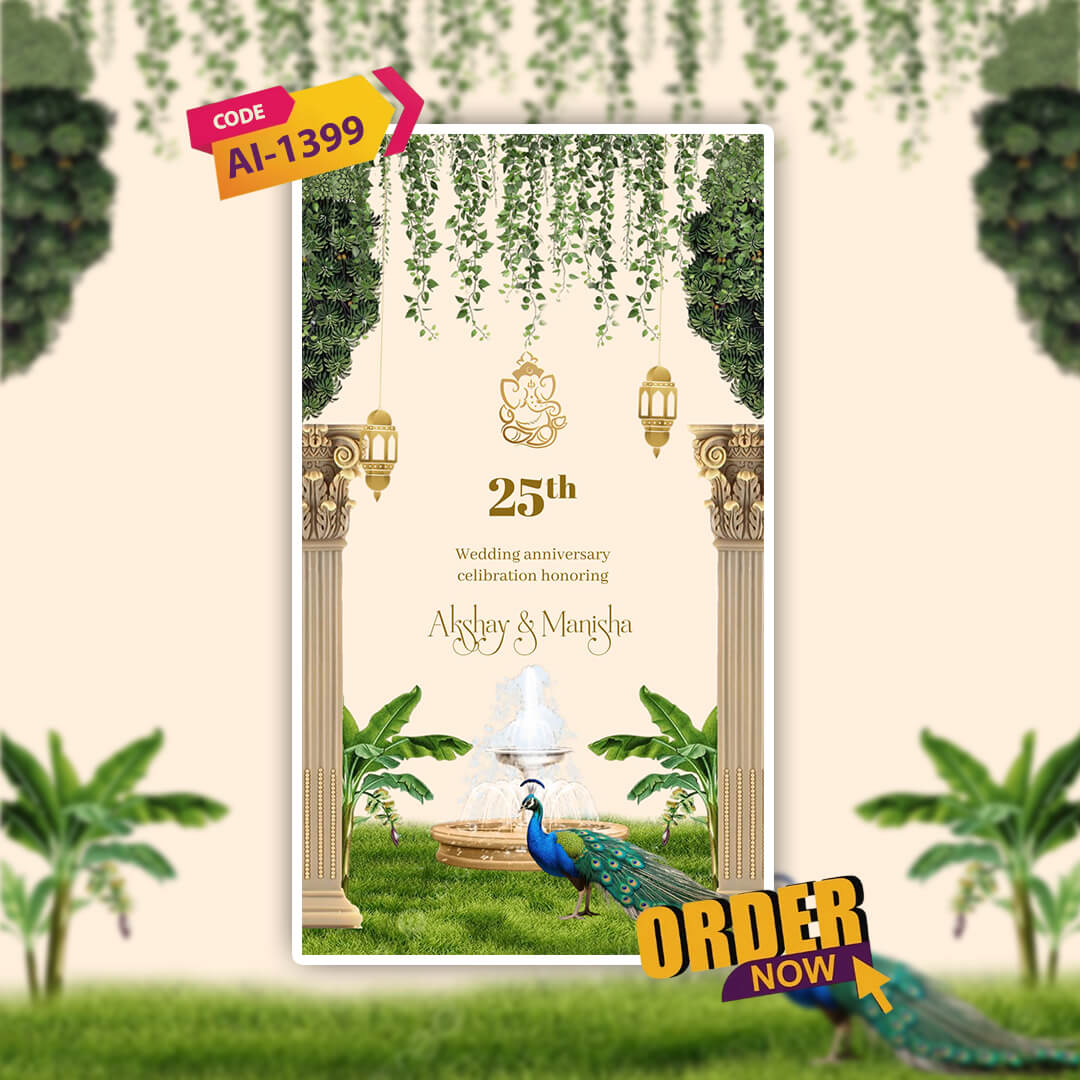 Anniversary Video Invitation | Elegant Template | AI-1399