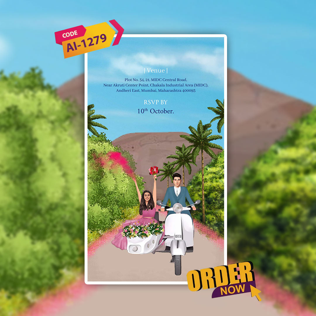 Save The Date Invitation Video & Days to Go Invites | AI-1279