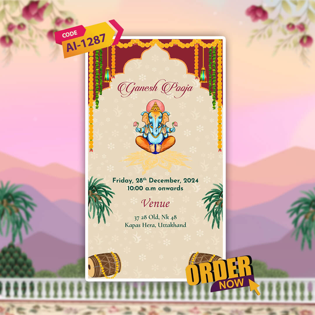 Uttarakhandi Wedding Invitation Video | Digital Invite | AI-1287