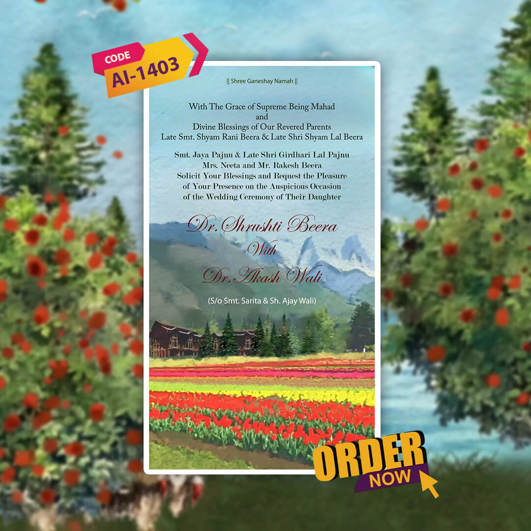 Kashmiri Wedding Invitation Video | Custom Digital E-Invite| AI-1403