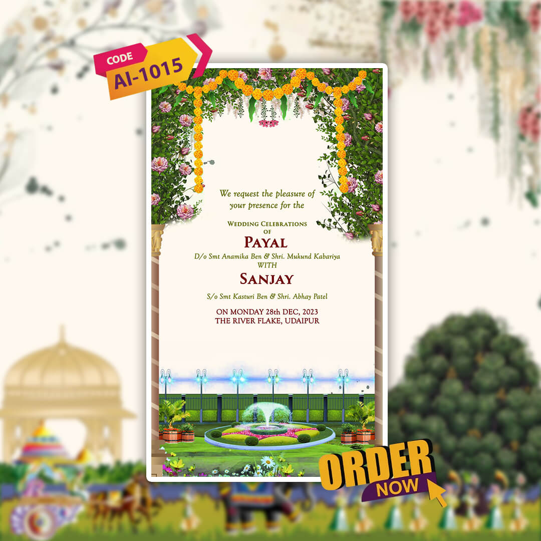 Wedding Video Invitation | Royal Invitation | AI-1015