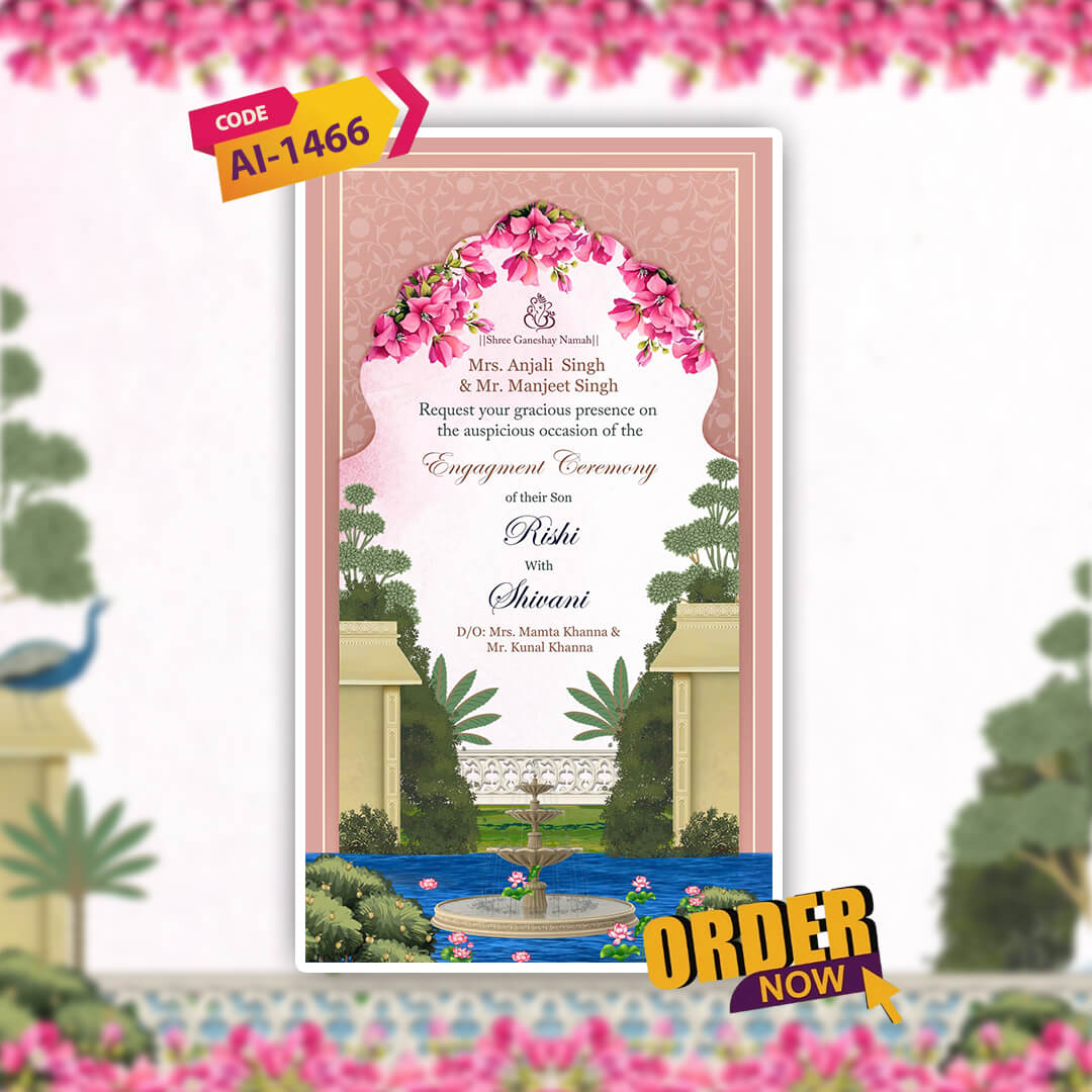 Engagement & Ring Ceremony Video Invitation | Romantic |AI-1466