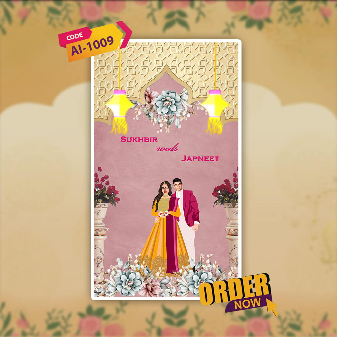 Wedding Video Invitation | Nikah, Shaadi, Vivah Style | AI-1009