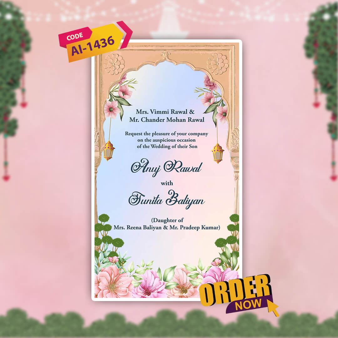 Sikh Wedding Invitation Video | Unique E‑Invite | AI-1436