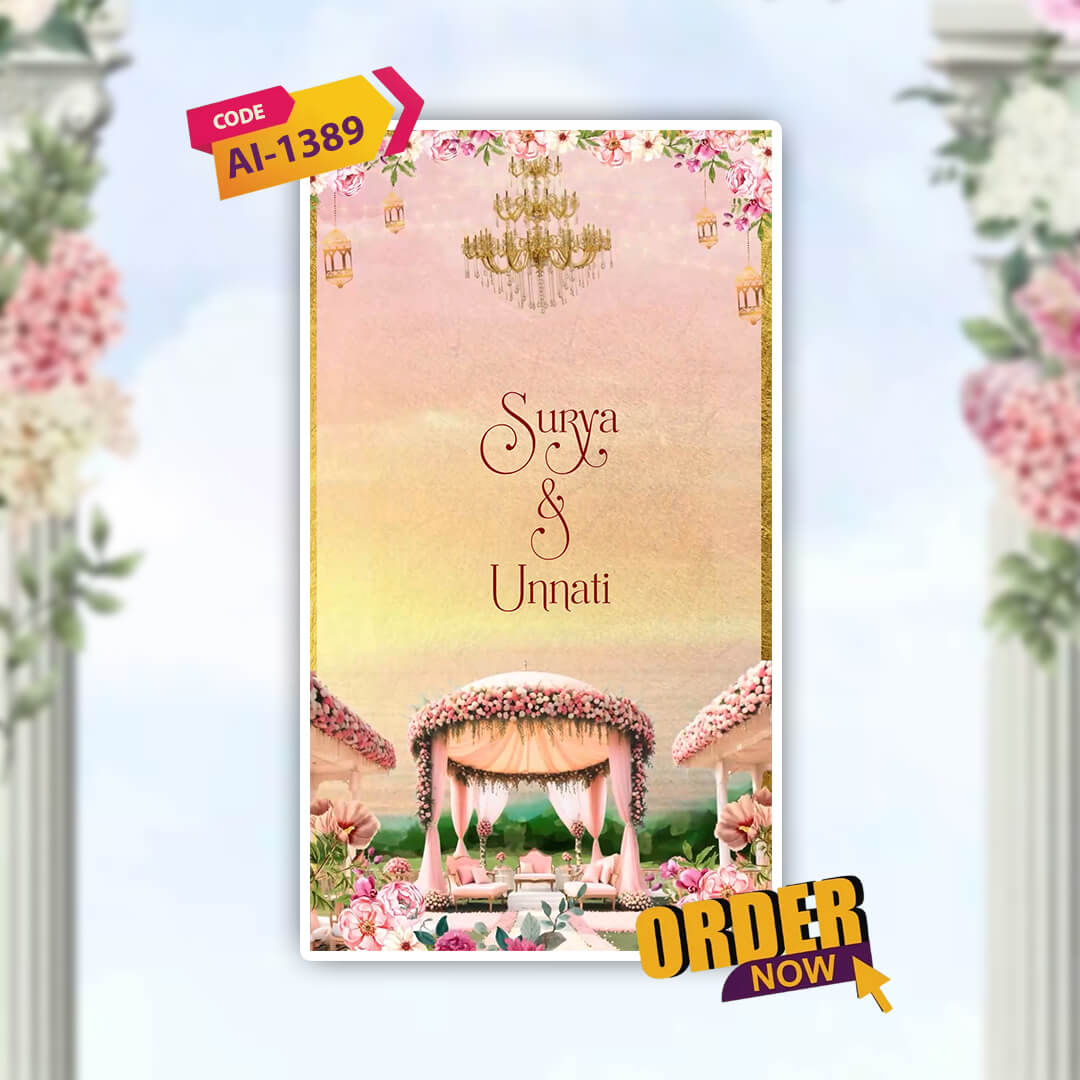 Engagement & Ring Ceremony Video Invitation | Rustic Brown | AI-1389