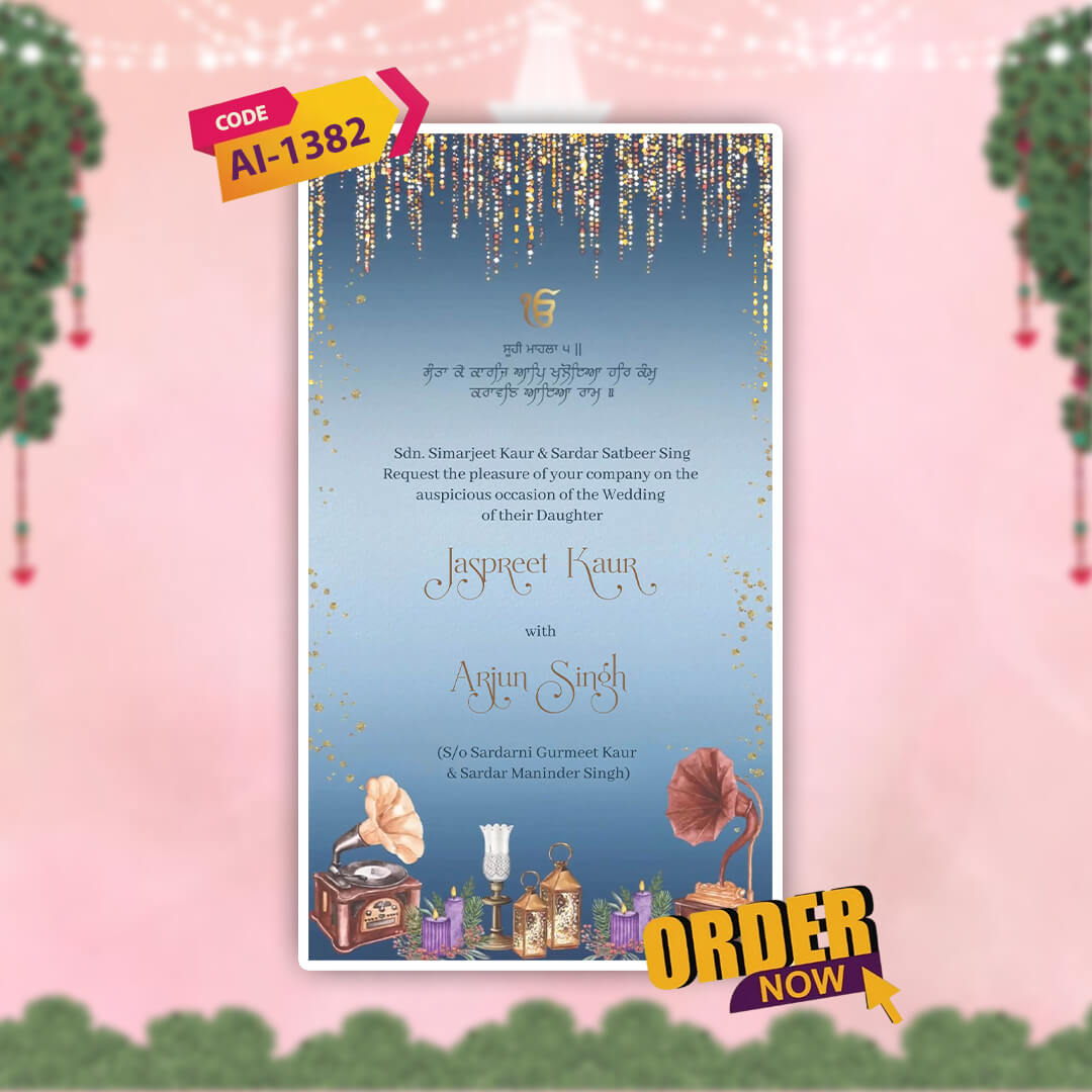 Sikh Wedding Invitation Video | Magical Theme | AI-1382