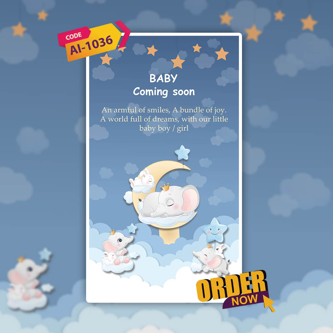 Pregnancy Announcement Invitation Video | Emotional Design | AI-1036