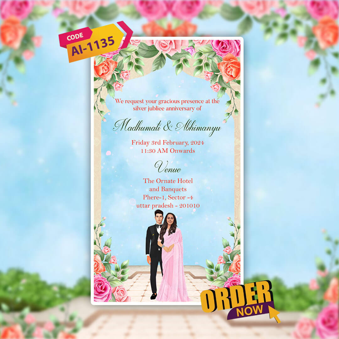 Anniversary Video Invitation | Peaceful Visuals | AI-1135
