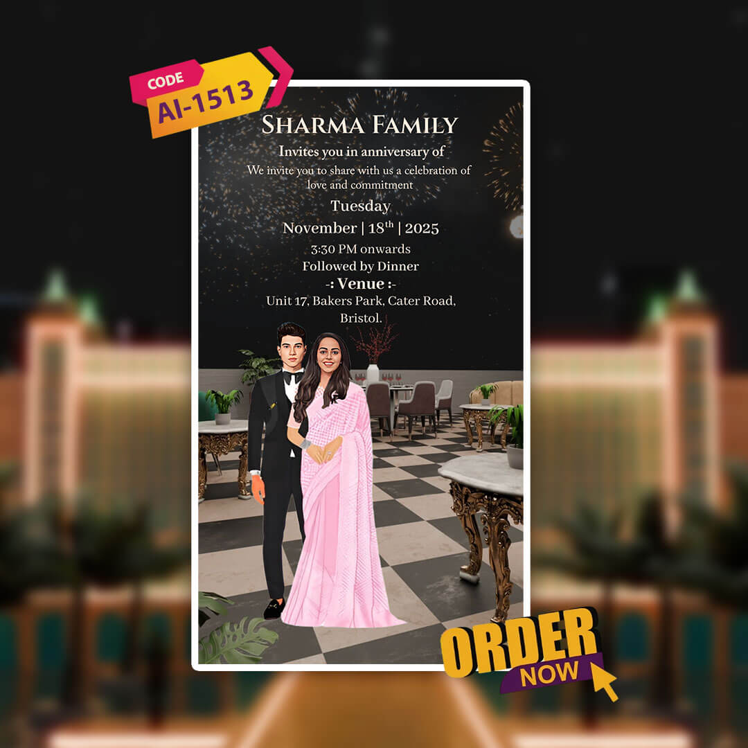 Anniversary 3D Invitation Video | Dubai Skyline | AI-1513