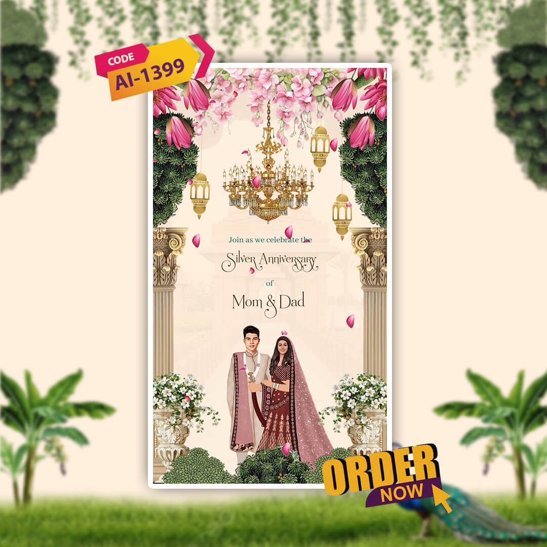 Anniversary Video Invitation | Elegant Template | AI-1399