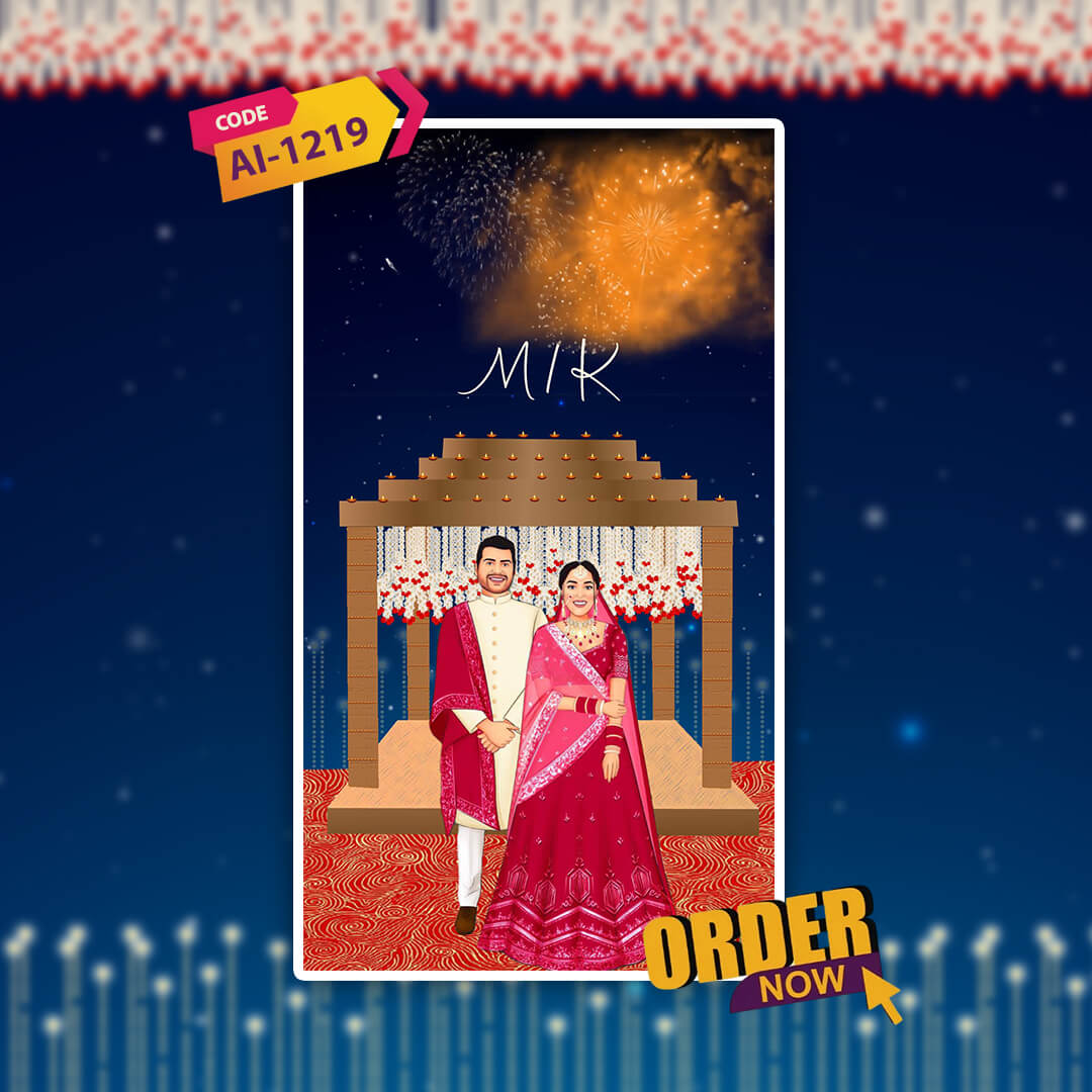Jain Wedding Video Invitation | Night Themed | AI-1219