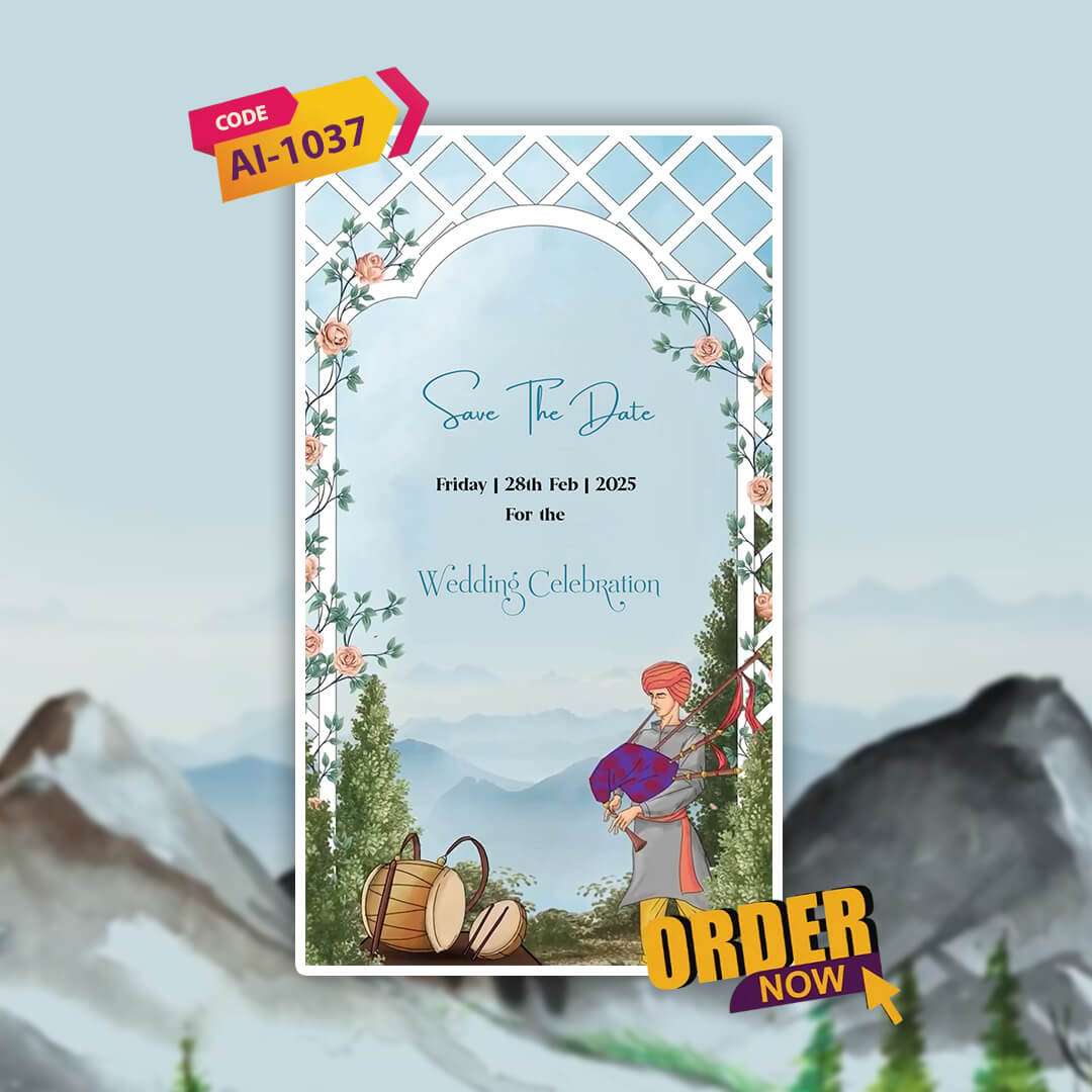 Save The Date Invitation Video & Days to Go Invites | Classis | AI-1437