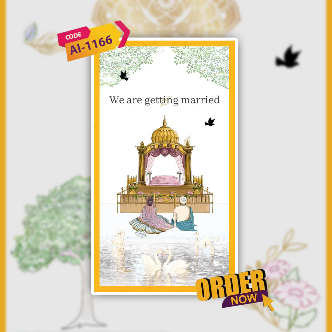 Sikh Wedding Invitation Video | Exquisitely Crafted | AI-1166