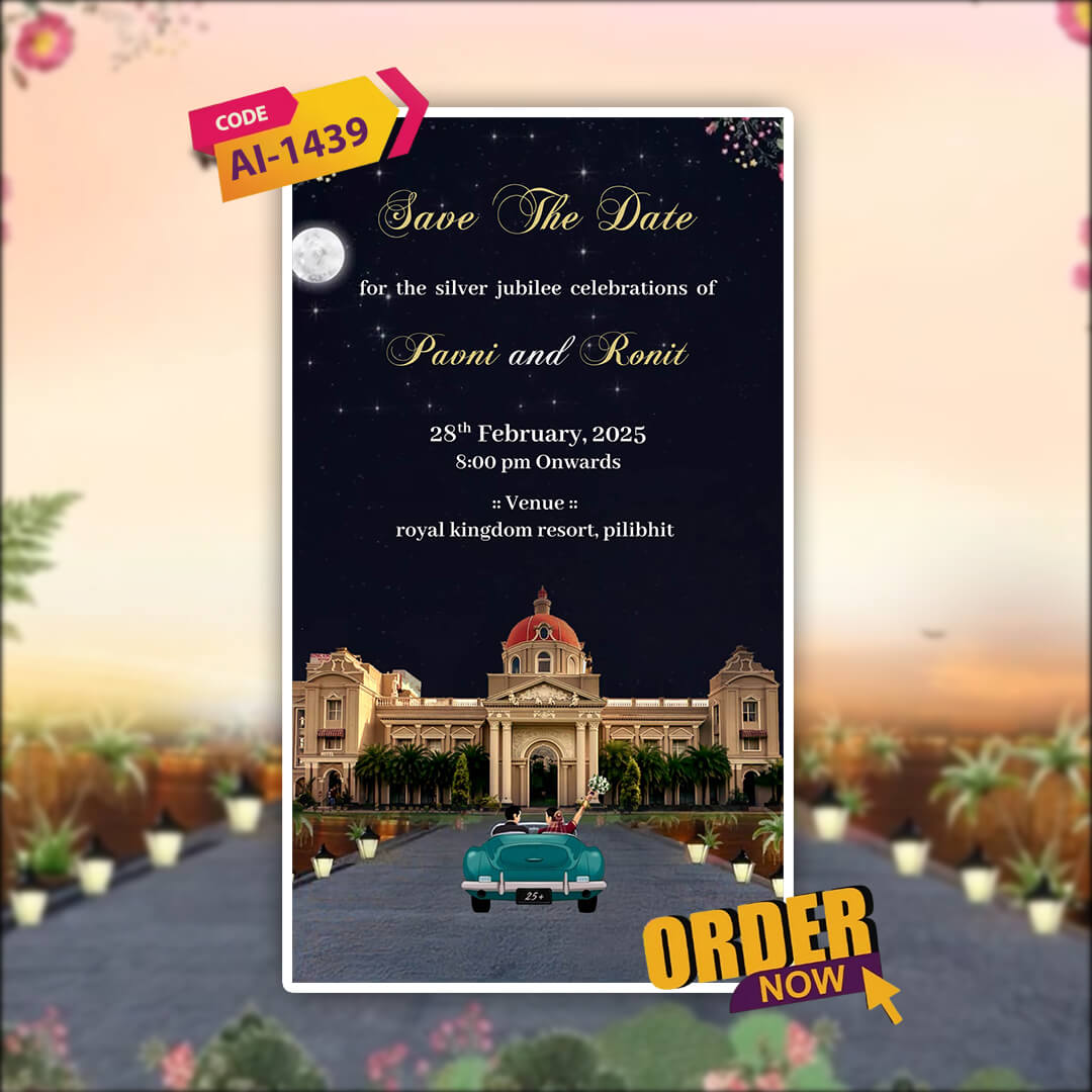 Save The Date Invitation Video & Days to Go Invites | Custom | AI-1439