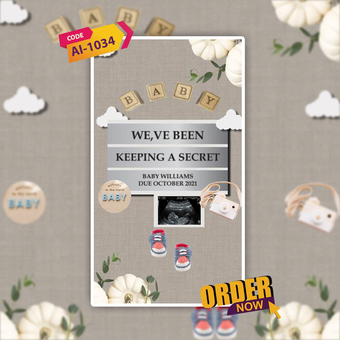 Pregnancy Announcement Video Invitation | Custom Pregnancy Announcement | AI-1034