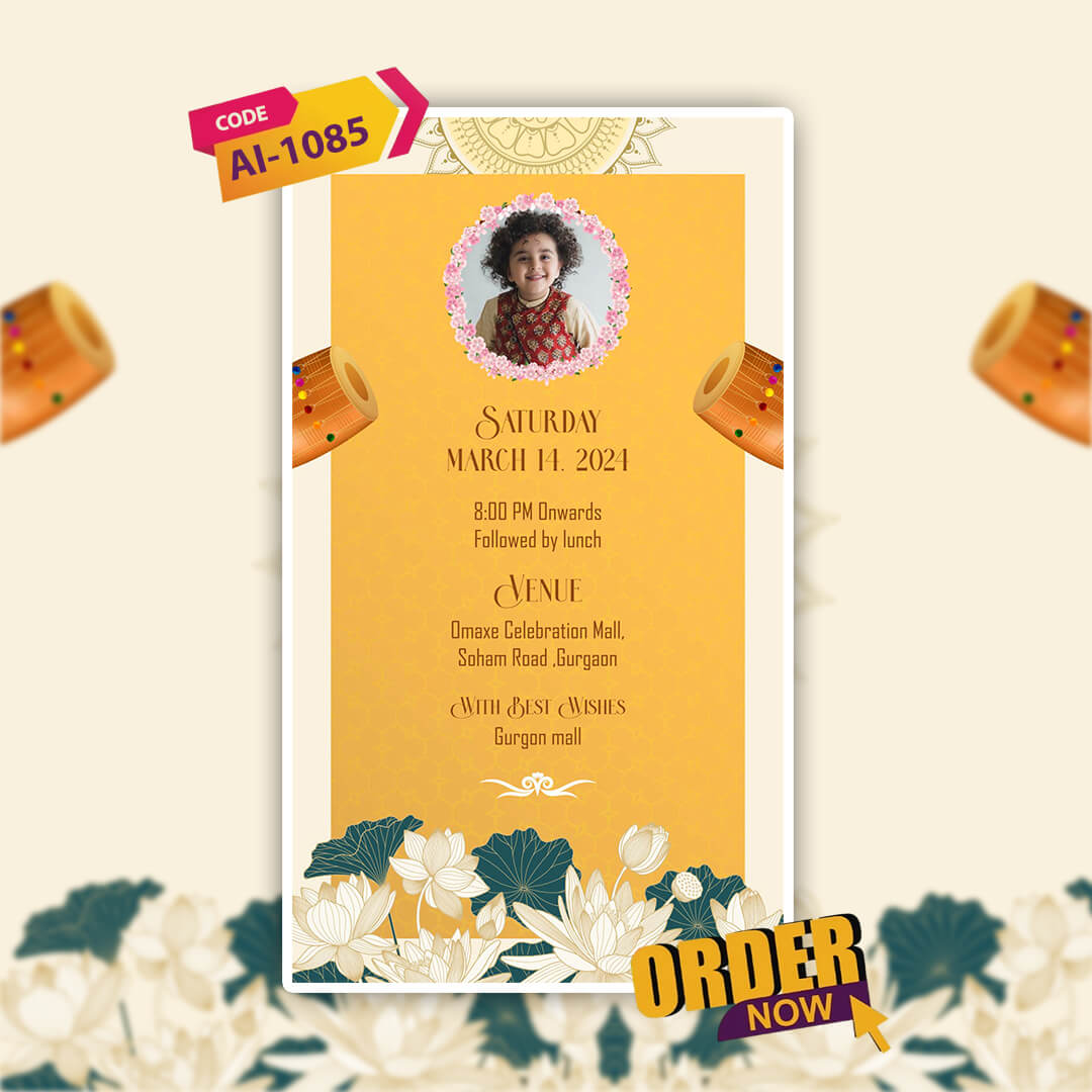 Dastar Bandi Ceremony Invitation Video | Elegant Theme | AI-1085